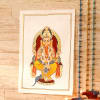 Gift Beautiful Silk Painting of Divine Chaturbhuj Lord Ganesha