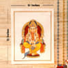 Beautiful Silk Painting of Divine Chaturbhuj Lord Ganesha Online