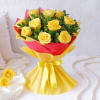 Gift Beautiful Yellow Roses Arrangement in Ribbon Bouquet