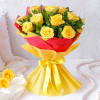 Beautiful Yellow Roses Arrangement in Ribbon Bouquet Online