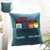 Best Boyfriend Ever - Personalized Velvet Pocket Cushion - Blue Online