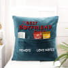 Buy Best Boyfriend Ever - Personalized Velvet Pocket Cushion - Blue