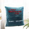 Shop Best Boyfriend Ever - Personalized Velvet Pocket Cushion - Blue