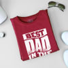 Buy Best Dad In The Galaxy T-shirt - Personalized - Maroon