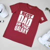 Shop Best Dad In The Galaxy T-shirt - Personalized - Maroon