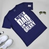 Shop Best Dad In The Galaxy T-shirt - Personalized - Navy Blue