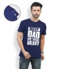 Best Dad In The Galaxy T-shirt - Personalized - Navy Blue Online