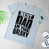 Shop Best Dad In The Galaxy T-shirt - Personalized - Sage