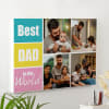 Gift Best Dad in the World Personalized A3 Canvas