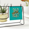 Buy Best Dad Personalized Polaroid With Swing Planter