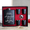 Buy Best Friend Personalized Hip Flask And Shot Glasses Set