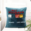 Buy Best Husband Ever - Personalized Velvet Pocket Cushion - Blue