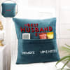 Best Husband Ever - Personalized Velvet Pocket Cushion - Blue Online