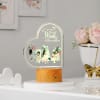 Gift Best Mom In The World Personalized LED Lamp - Wooden Finish Base