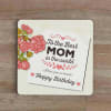 Gift Best Mom Personalized Birthday Mug Coasters combo
