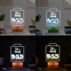 Shop Best Papa - Personalized Wooden Finish Base LED Lamp