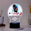 Gift Best Sister Ever Personalized LED Photo Lamp