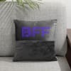 Buy BFF - Velvet Pocket Cushion - Personalized - Grey