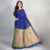 Gift Bhagalpuri Handloom Linen Saree - Blue