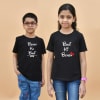 Bhai Behen Black T-Shirt Combo Online