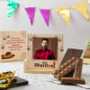 Bhai Dooj Personalized Wooden Sandwich Frame With Treats Online