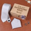 Bhai Silver Grey Accessory Set In Personalized Box Online