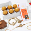 Bhaiya Bhabhi Antique Rakhis Sweet Hamper Online