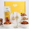 Bhaiya Bhabhi Mettalic Rakhi Hamper Online