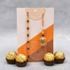 Bhaiya Bhabhi Rakhi with Ferrero Rocher Chocolate (4 Pcs) Online