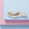 Big Heart Pearl Hairpin - Gold Online
