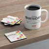 Birthday Balloons Personalized Mug Coasters combo Online