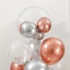 Shop Birthday Elegance Rose Gold And Silver Balloon Arrangement