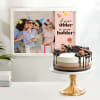 Birthday Extravaganza Personalized Frame With Chocolate Cake Online