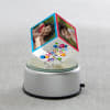 Gift Birthday Personalized Rotating Crystal Cube with LED