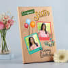 Gift Birthday Personalized Wooden Photo Frame for Sister