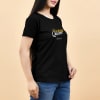 Gift Birthday Queen Personalized Cotton T-Shirt - Black