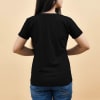 Buy Birthday Queen Personalized Cotton T-Shirt - Black