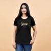 Birthday Queen Personalized Cotton T-Shirt - Black Online
