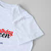 Buy Birthday Queen Personalized Cotton T-Shirt - Ecru