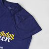 Buy Birthday Queen Personalized Cotton T-Shirt - Navy