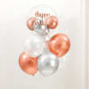Gift Birthday Sparkle Rose Gold And Silver Balloon Arrangement