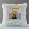 Gift Birthday Wishes Personalized LED Fur Cushion