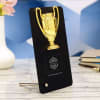 Gift Black And Gold Metal Table Trophy - Customize With Logo And Message