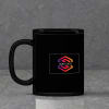 Black Ceramic Mug - Customized with Logo Image and Name Online