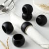 Black Ceramic Napkin Rings (Set of 6) Online
