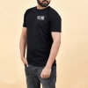 Gift Black Cotton T-Shirt With Side Logo