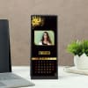 Shop Black Hued Personalized Desk Calendar