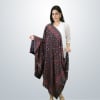 Shop Black Kani Jaamavar Wool Unisex Shawl