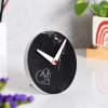 Gift Black Marble Finish Table Clock for Mom