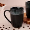 Gift Black Stoneware Set of 2 Mugs